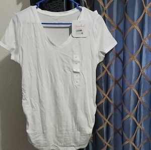 White maternity shirt